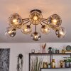 Ripoll Lampa sufitowa, Kula świetlna W kolorze bursztynu, Przezroczysty, Przydymiony, 10-punktowe