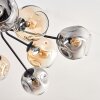 Ripoll Lampa sufitowa, Kula świetlna W kolorze bursztynu, Przezroczysty, Przydymiony, 10-punktowe