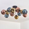 Ripoll lampa sufitowa, kula świetlna niebeieski, złoty, miedziany, 12-punktowe