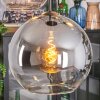 Koyoto lampa wisząca, kula świetlna, lampa wisząca kaskadowa bursztynowy, chrom, przezroczysty, przydymiony, 4-punktowe