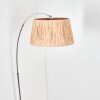 Granja lampa stojąca, lampa podłogowa łukowa chrom, czarny, 1-punktowy