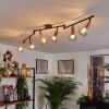 Baripada Lampa Sufitowa Czarny, 6-punktowe