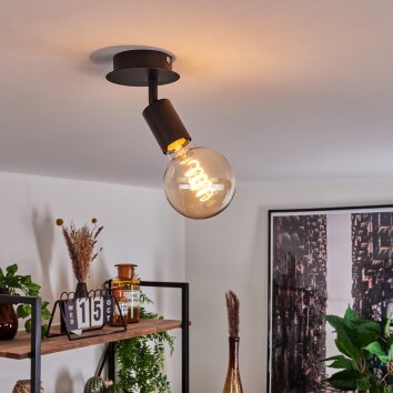 Cacoq Lampa Sufitowa Czarny, 1-punktowy