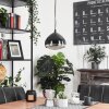 Foverup Lampa Wisząca Chrom, Czarny, 1-punktowy