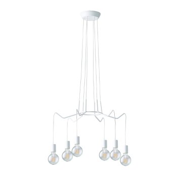 Cuyama Lampa Wisząca Biały, 6-punktowe