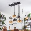Ripoll Lampa wisząca, Kula świetlna, Lampa wisząca W kolorze bursztynu, Przezroczysty, Przydymiony, 6-punktowe