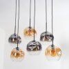 Ripoll Lampa wisząca, Kula świetlna, Lampa wisząca W kolorze bursztynu, Przezroczysty, Przydymiony, 6-punktowe