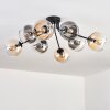 Koyoto Lampa sufitowa, Kula świetlna 86 cm W kolorze bursztynu, Przezroczysty, Przydymiony, 8-punktowe