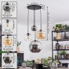 Ripoll Lampa wisząca, Kula świetlna, Lampa wiszącego klastra W kolorze bursztynu, Chrom, Przezroczysty, Przydymiony, 4-punktowe