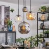 Ripoll Lampa wisząca, Kula świetlna, Lampa wiszącego klastra W kolorze bursztynu, Chrom, Przezroczysty, Przydymiony, 4-punktowe