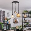 Ripoll Lampa wisząca, Kula świetlna, Lampa wiszącego klastra W kolorze bursztynu, Chrom, Przezroczysty, Przydymiony, 4-punktowe