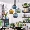 Koyoto Lampa wisząca, Kula świetlna, Lampa wiszącego klastra Niebeieski, Złoty, Zielony, 4-punktowe