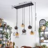 Ripoll Lampa wisząca, Kula świetlna, Lampa wisząca W kolorze bursztynu, Przydymiony, 6-punktowe
