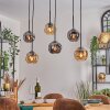 Ripoll Lampa wisząca, Kula świetlna, Lampa wisząca W kolorze bursztynu, Przydymiony, 6-punktowe