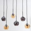 Ripoll Lampa wisząca, Kula świetlna, Lampa wisząca W kolorze bursztynu, Przydymiony, 6-punktowe