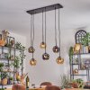 Ripoll Lampa wisząca, Kula świetlna, Lampa wisząca W kolorze bursztynu, Przydymiony, 6-punktowe