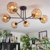 Ripoll Lampa sufitowa, Kula świetlna W kolorze bursztynu, 6-punktowe
