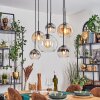 Koyoto Lampa wisząca, Kula świetlna, Lampa wisząca W kolorze bursztynu, Przezroczysty, Przydymiony, 6-punktowe