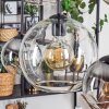 Koyoto Lampa wisząca, Kula świetlna, Lampa wisząca W kolorze bursztynu, Przezroczysty, Przydymiony, 6-punktowe