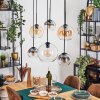 Koyoto Lampa wisząca, Kula świetlna, Lampa wisząca W kolorze bursztynu, Przezroczysty, Przydymiony, 6-punktowe