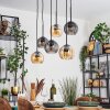 Koyoto Lampa wisząca, Kula świetlna, Lampa wisząca W kolorze bursztynu, Przydymiony, 6-punktowe