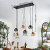 Koyoto Lampa wisząca, Kula świetlna, Lampa wisząca W kolorze bursztynu, Przydymiony, 6-punktowe