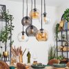 Koyoto Lampa wisząca, Kula świetlna, Lampa wisząca W kolorze bursztynu, Przezroczysty, Przydymiony, 6-punktowe