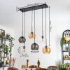 Koyoto Lampa wisząca, Kula świetlna, Lampa wisząca W kolorze bursztynu, Przezroczysty, Przydymiony, 6-punktowe