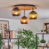 Koyoto Lampa sufitowa, Kula świetlna Ecru, Czarny, 3-punktowe