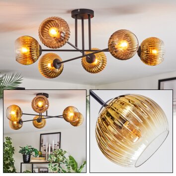 Koyoto Lampa sufitowa, Kula świetlna 78 cm Złoty, Przezroczysty, 6-punktowe