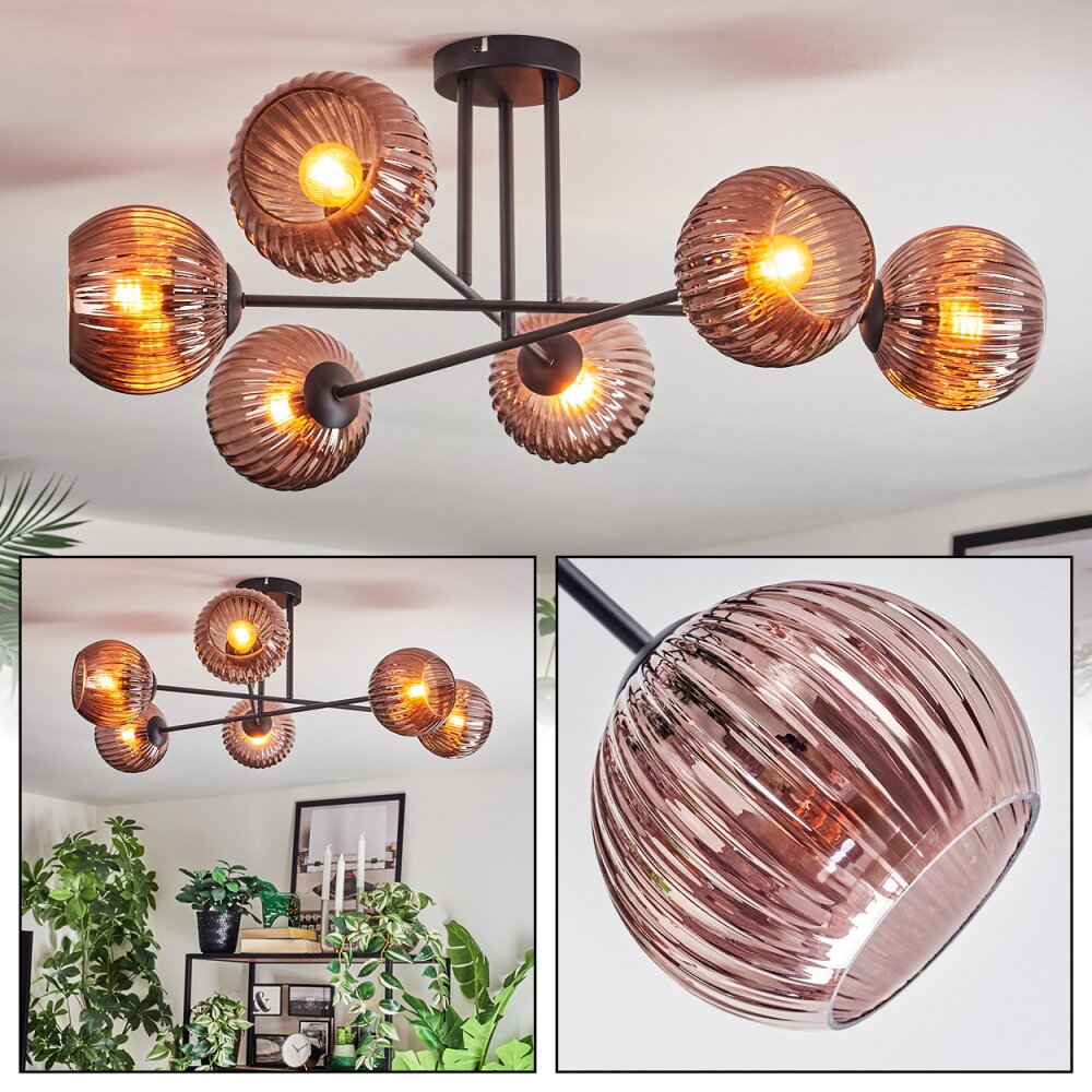 Koyoto Lampa sufitowa, Kula świetlna 78 cm W kolorze miedzi, 6-punktowe main product photo