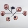 Koyoto Lampa sufitowa, Kula świetlna 78 cm W kolorze miedzi, 6-punktowe