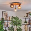 Koyoto Lampa sufitowa, Kula świetlna Ecru, Czarny, 3-punktowe