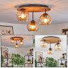 Koyoto Lampa sufitowa, Kula świetlna Ecru, Czarny, 3-punktowe