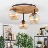 Koyoto Lampa sufitowa, Kula świetlna Ecru, Czarny, 3-punktowe