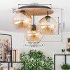 Koyoto Lampa sufitowa, Kula świetlna Ecru, Czarny, 3-punktowe