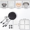 Koyoto Lampa wisząca, Kula świetlna, Lampa wiszącego klastra 35 cm W kolorze bursztynu, Chrom, Przezroczysty, Przydymiony, 4-punktowe