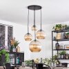 Koyoto Lampa wisząca, Kula świetlna, Lampa wiszącego klastra W kolorze bursztynu, 4-punktowe