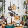Ripoll Lampa wisząca, Kula świetlna, Lampa wisząca W kolorze bursztynu, Przezroczysty, Przydymiony, 6-punktowe
