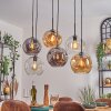 Ripoll Lampa wisząca, Kula świetlna, Lampa wisząca W kolorze bursztynu, Przezroczysty, Przydymiony, 6-punktowe