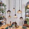 Koyoto Lampa wisząca, Kula świetlna, Lampa wisząca W kolorze bursztynu, Przezroczysty, Przydymiony, 6-punktowe