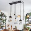 Koyoto Lampa wisząca, Kula świetlna, Lampa wisząca W kolorze bursztynu, Przezroczysty, Przydymiony, 6-punktowe