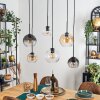 Koyoto Lampa wisząca, Kula świetlna, Lampa wisząca W kolorze bursztynu, Przezroczysty, Przydymiony, 6-punktowe