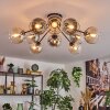 Koyoto Lampa sufitowa, Kula świetlna 81 cm W kolorze bursztynu, Przezroczysty, Przydymiony, 10-punktowe