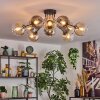 Koyoto Lampa sufitowa, Kula świetlna 81 cm W kolorze bursztynu, Przezroczysty, Przydymiony, 10-punktowe