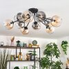 Koyoto Lampa sufitowa, Kula świetlna 81 cm W kolorze bursztynu, Przezroczysty, Przydymiony, 10-punktowe
