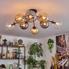 Gastor Lampa sufitowa, Kula świetlna W kolorze bursztynu, Przezroczysty, Przydymiony, 8-punktowe