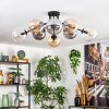 Gastor Lampa sufitowa, Kula świetlna W kolorze bursztynu, Przezroczysty, Przydymiony, 8-punktowe