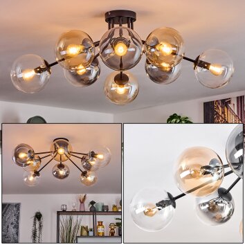 Gastor Lampa sufitowa, Kula świetlna W kolorze bursztynu, Przezroczysty, Przydymiony, 8-punktowe