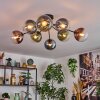 Gastor Lampa sufitowa, Kula świetlna 87 cm Niebeieski, Zielony, Przezroczysty, W kolorze miedzi, 8-punktowe